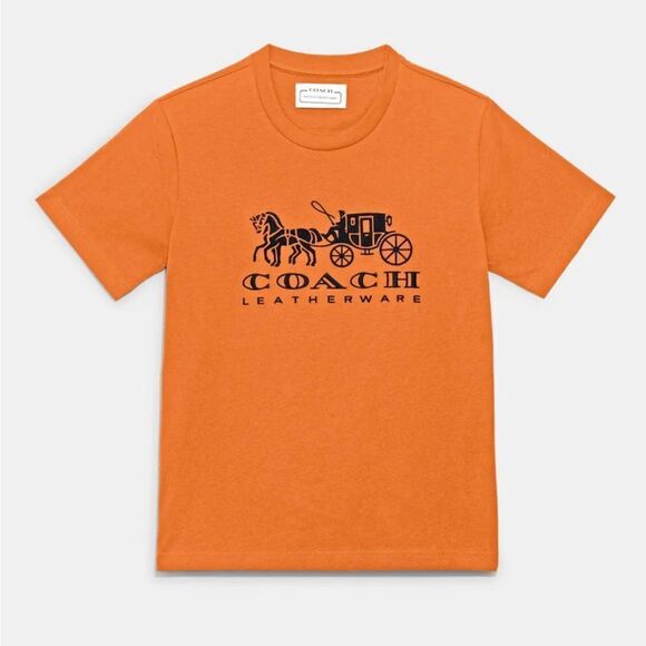 NWT Coach Horse And Carriage T Shirt In Organic‎ Cotton size XS - Picture 1 of 6